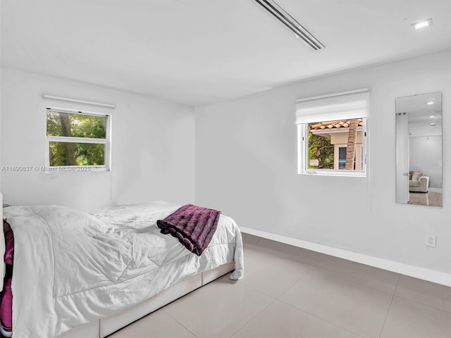 view of tiled bedroom