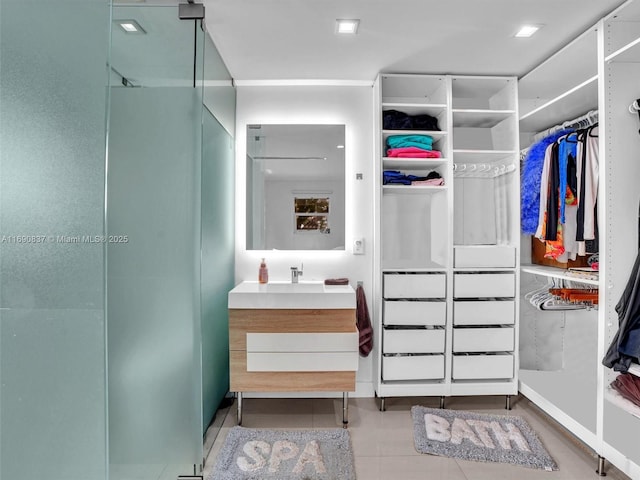 view of walk in closet