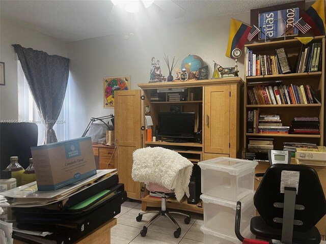 16331 SW 104th Ave, Miami, FL 33157 - office area with ceiling fan and a textured ceiling