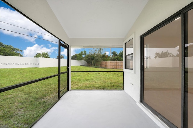 view of sunroom