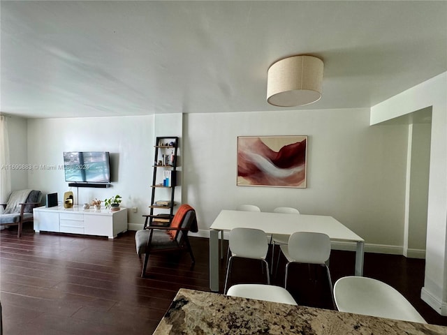 dining room featuring dark wood-type flooring