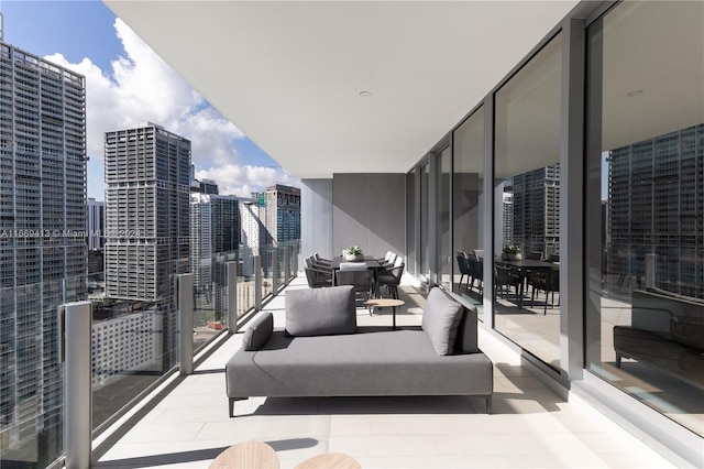 balcony featuring outdoor lounge area