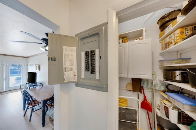 utility room with electric panel