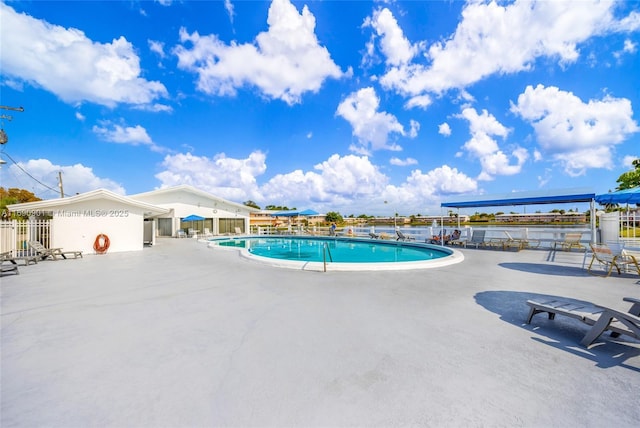 view of pool with a patio area