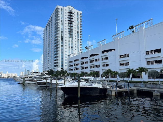 exterior space featuring a water view