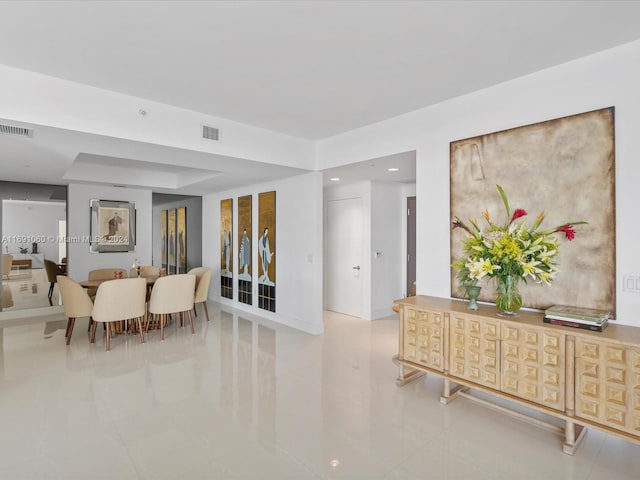 dining room featuring light tile patterned floors