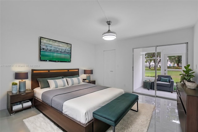 bedroom featuring a closet