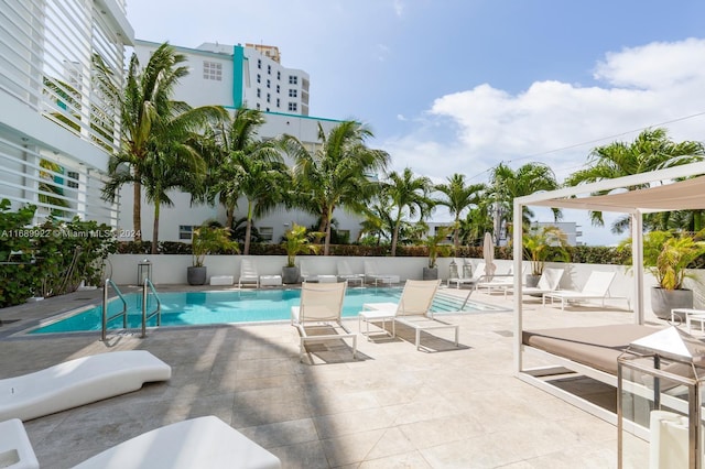 view of pool with a patio