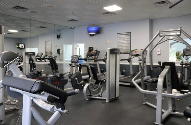 view of workout area