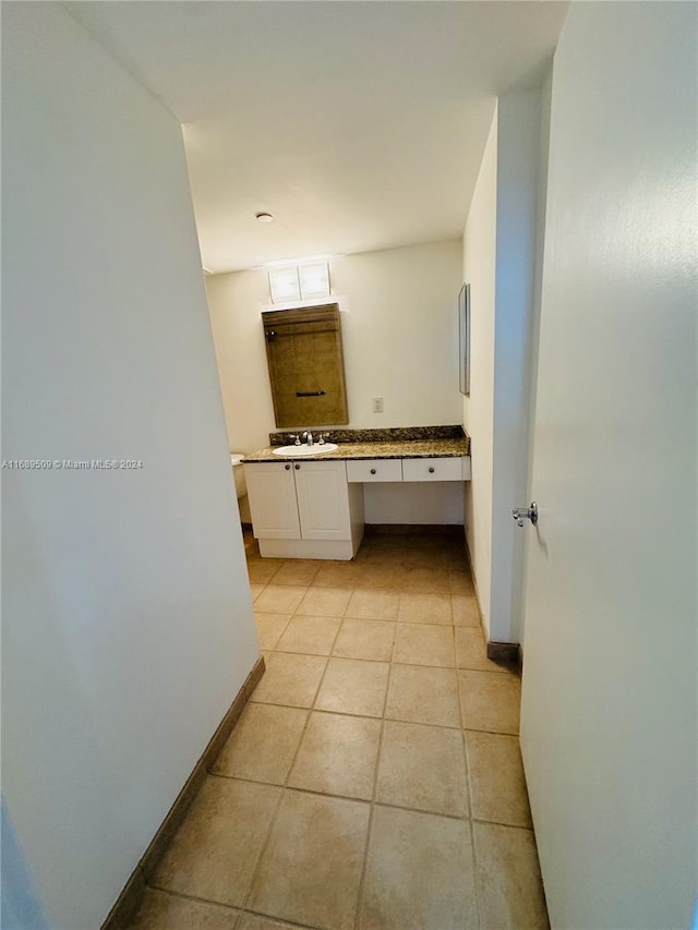 bathroom featuring vanity and tile patterned floors