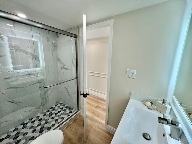 16546 NE 26th Ave Unit 3G, North Miami Beach, FL 33160 - full bath featuring a marble finish shower and wood finished floors
