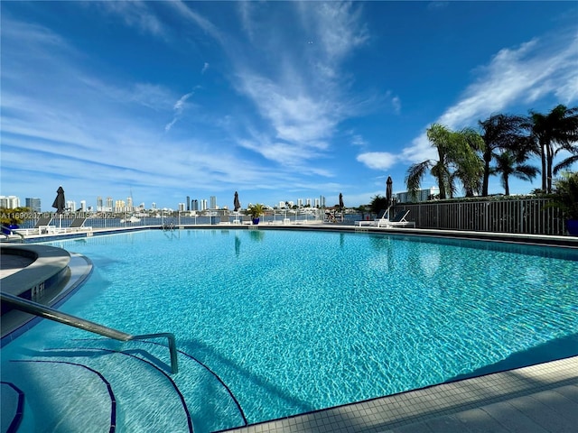16546 NE 26th Ave Unit 3G, North Miami Beach, FL 33160 - community pool featuring a view of skyline