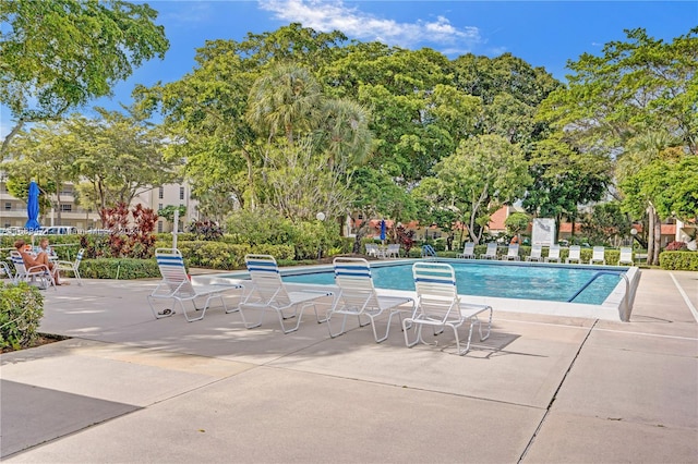 view of pool with a patio area