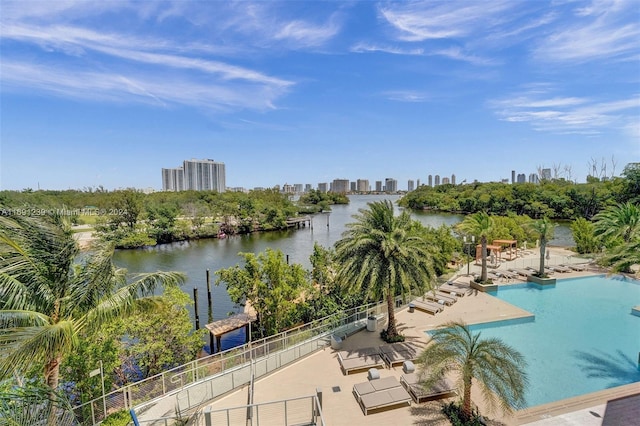 16385 NE Biscayne Blvd Unit 307 2Parking, North Miami Beach, FL 33160 - water view with city skyline