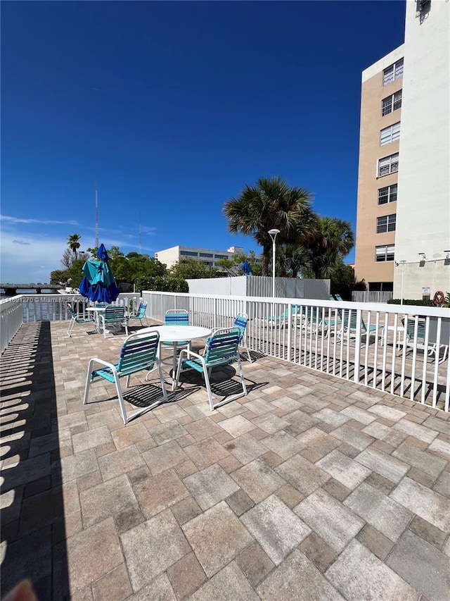 view of patio / terrace with a community pool