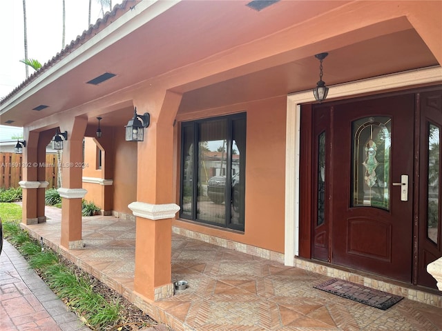 view of doorway to property