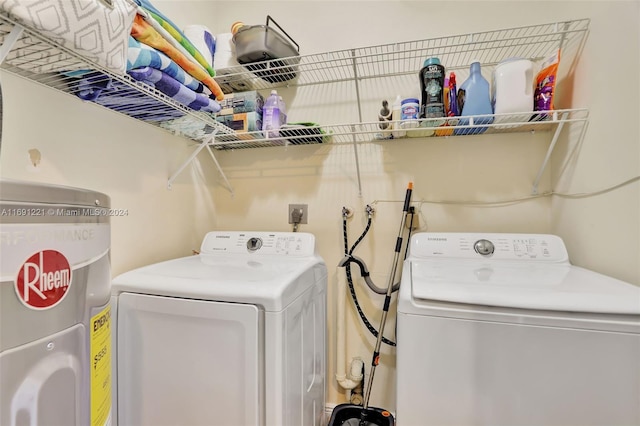 laundry area with separate washer and dryer