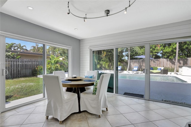 sunroom with plenty of natural light