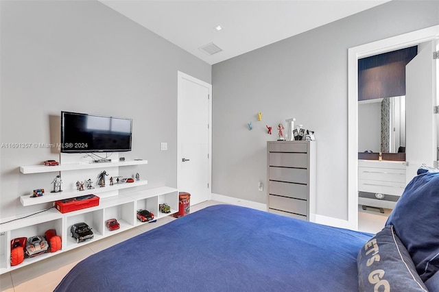 view of tiled bedroom