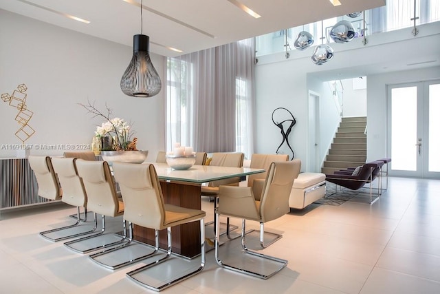 dining room with french doors