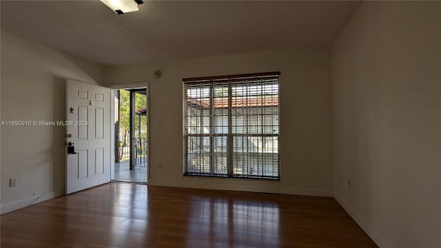 foyer with hardwood / wood-style floors