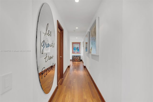 hallway featuring hardwood / wood-style floors