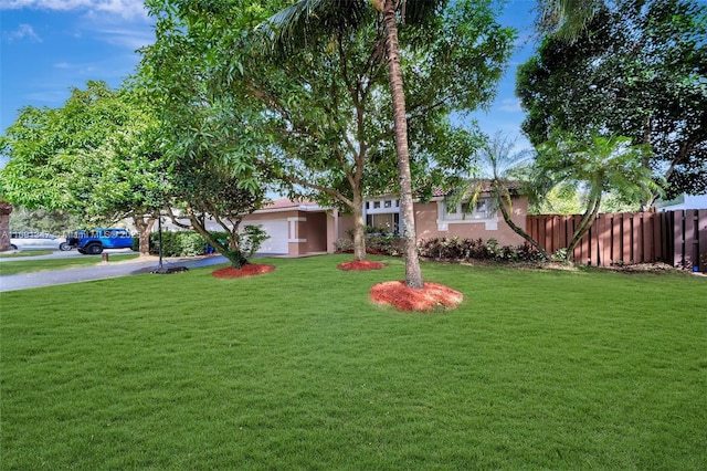 view of front facade with a front lawn