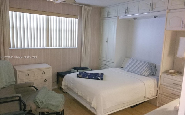 bedroom featuring light hardwood / wood-style floors