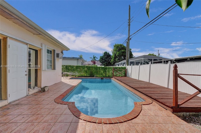 view of pool featuring a patio area