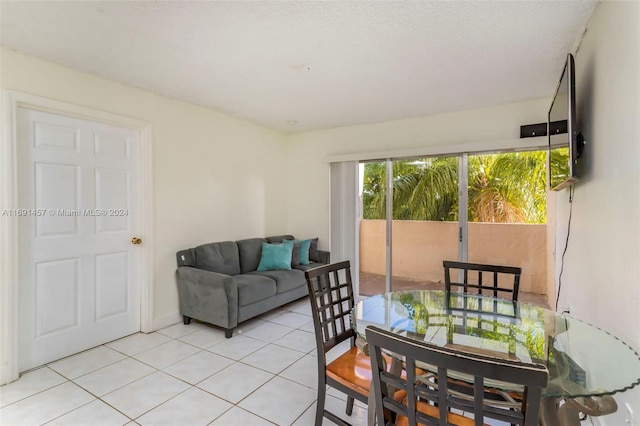 view of tiled living room