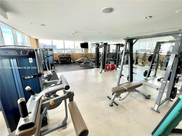 view of workout area