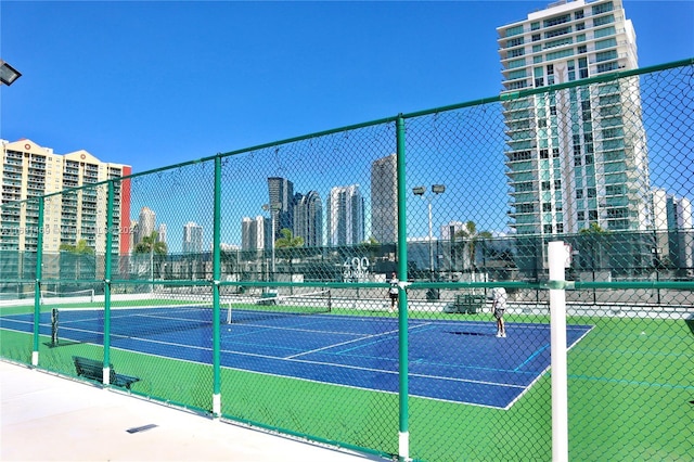 view of tennis court