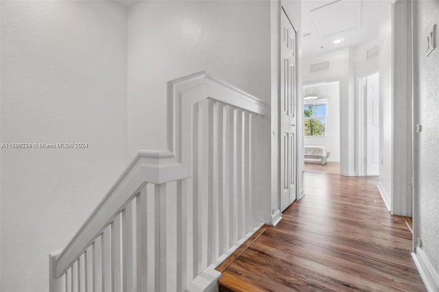 hall featuring hardwood / wood-style floors