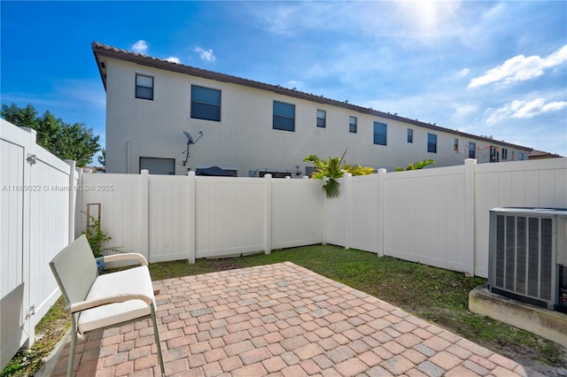 view of patio / terrace with central AC