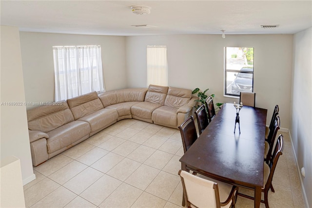 view of tiled living room