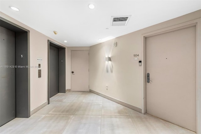 hall with elevator