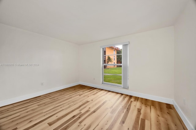 empty room featuring light hardwood / wood-style floors