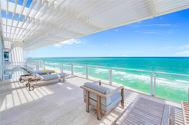 9111 Collins Ave Unit N-Ph6, Surfside, FL 33154 - balcony with view of water and beach