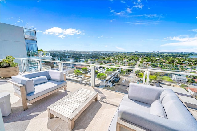 balcony featuring outdoor lounge area