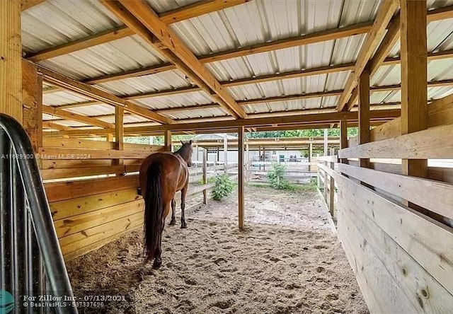 view of horse barn