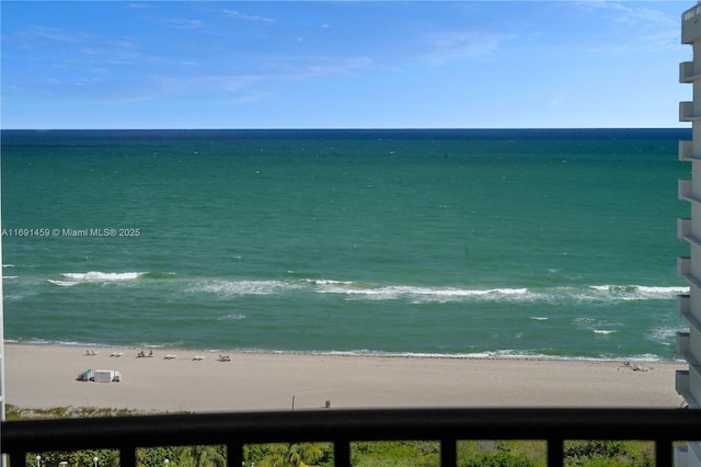 property view of water with a view of the beach