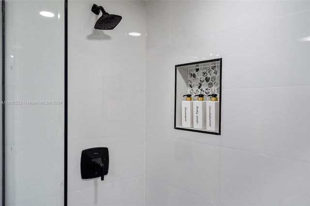 room details with tiled shower