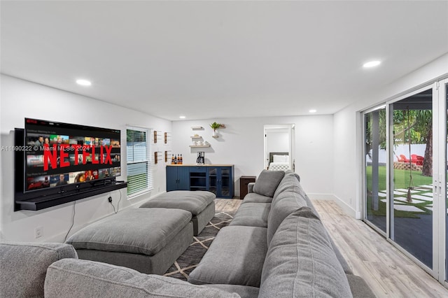 1899 NE 49th Ct, Pompano Beach, FL 33064 - living room featuring wood-type flooring