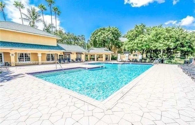 view of pool with a patio area