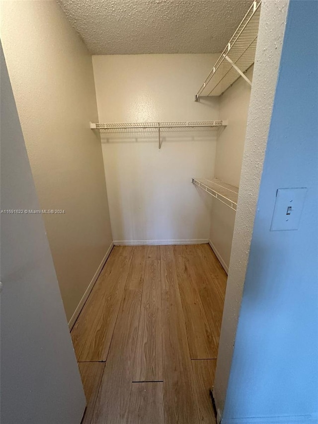 spacious closet featuring hardwood / wood-style flooring