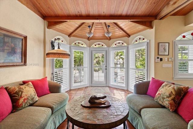 13470 SW 67th Ave, Pinecrest, FL 33156 - living room with wood ceiling