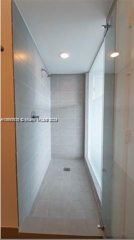 bathroom with a shower