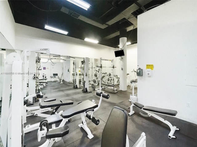 view of exercise room