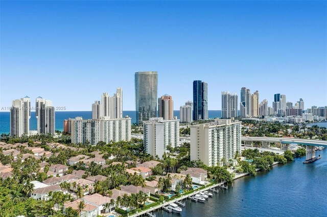 view of city featuring a water view