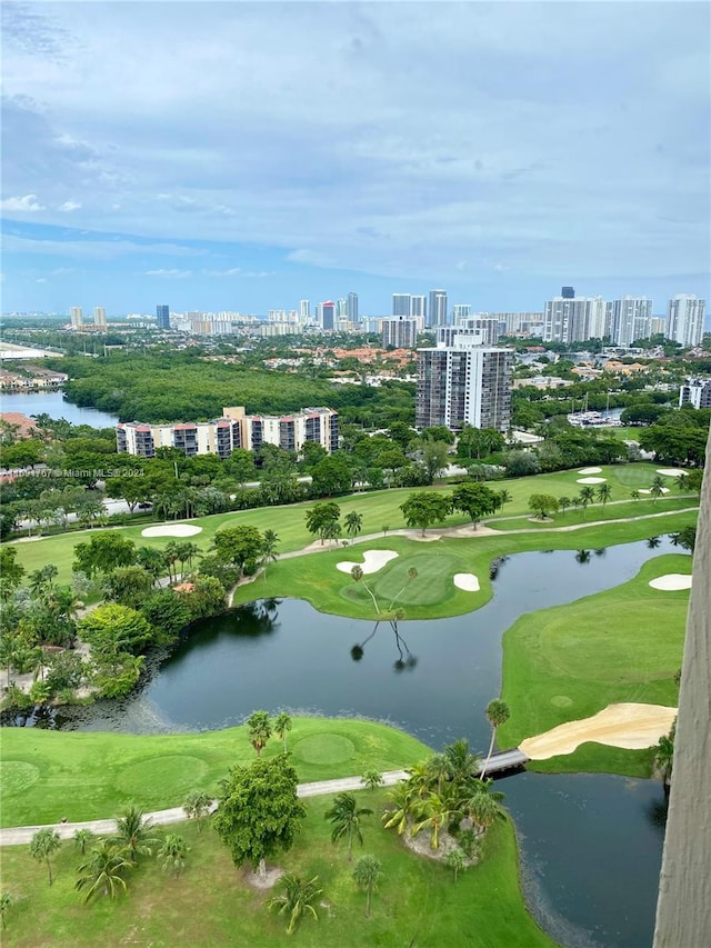 view of community featuring a water view